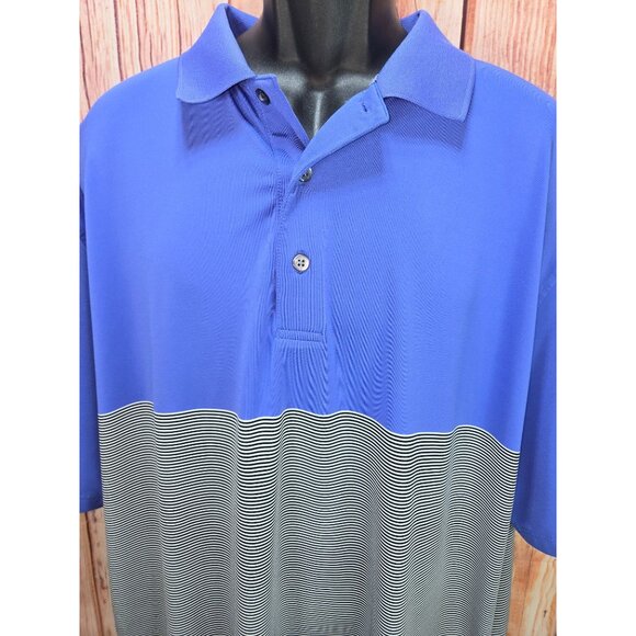 Footjoy FJ Mens Colorblock Striped Polo XL - Picture 3 of 8